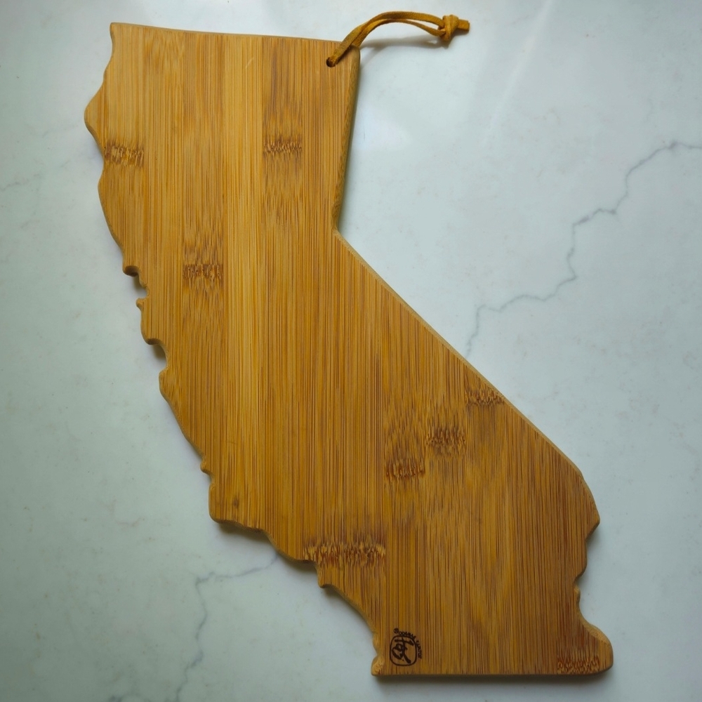 Bamboo California Cheese Charcuterie Board, Serving Board Decor